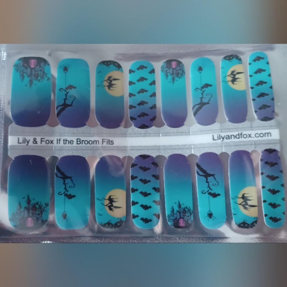 Lily & Fox nail wraps- If the Broom Fits